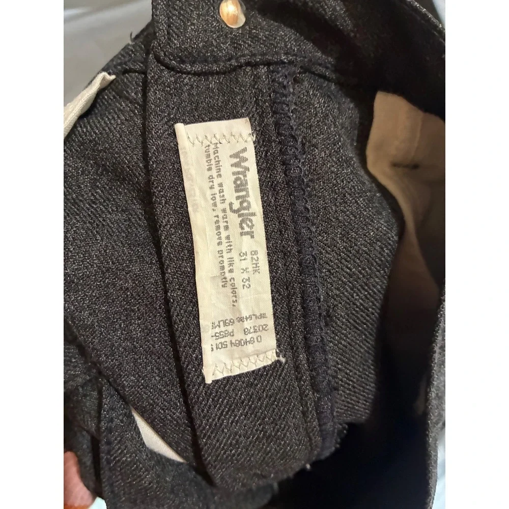 Wrangler Wrancher Dress Jeans Mens 31x32‎ Charcoal Gray Heather Twill 82HK
